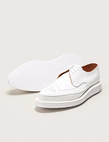 Strummer White Leather Creeper