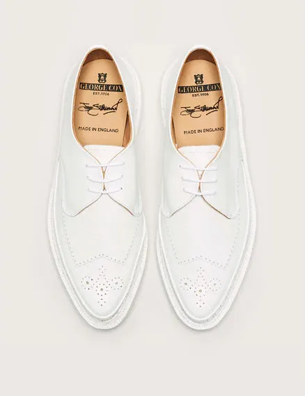 Strummer White Leather Creeper