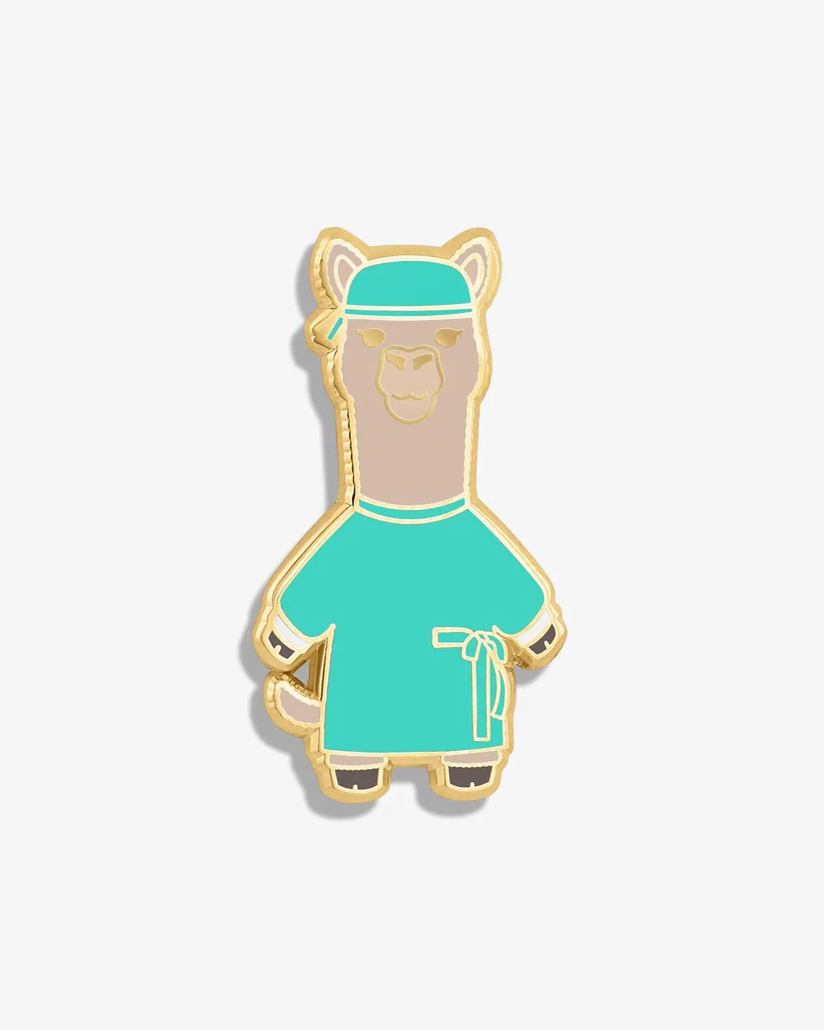 Trauma Llama in Surgical Scrubs Lapel Pin