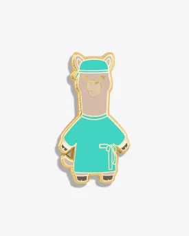 Trauma Llama in Surgical Scrubs Lapel Pin