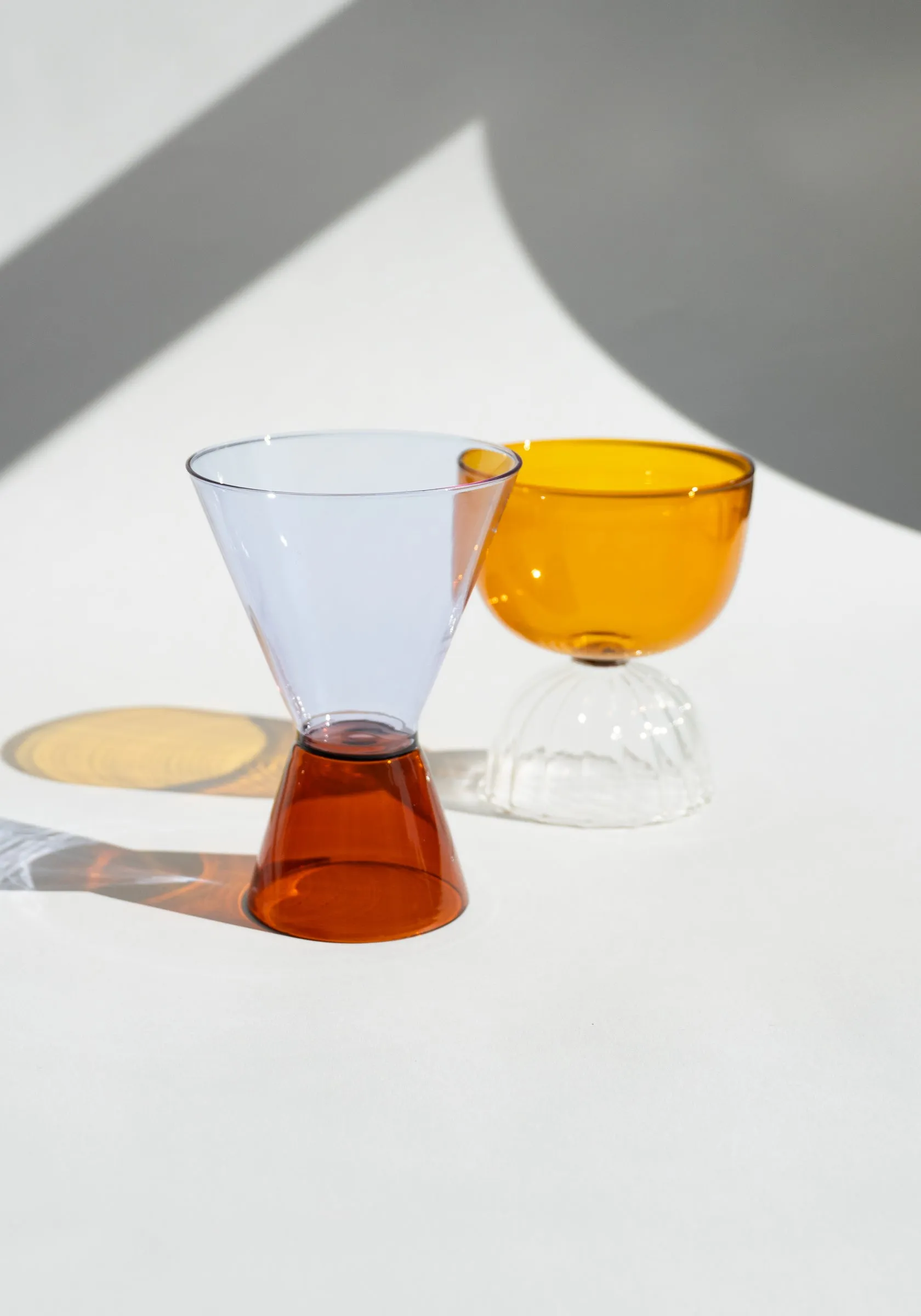 Travasi Glass in Amber & Lilac