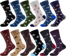 WeciBor Men's Seamless Premium Combed Cotton Dress Socks 12 Pack