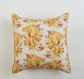 White And Yellow bouquet Printed Cushion Cover set of 2