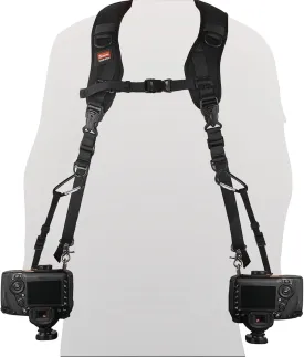 ztowoto Camera Strap Double Shoulder Camera Strap Harness Quick Release Adjustable Dual Camera Tether Strap with Safety Tether and Lens Cleaning Cloth for DSLR SLR Camera